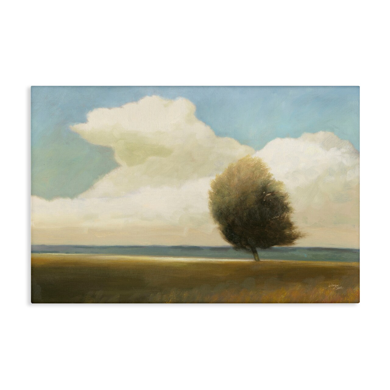 Stupell Industries Windblown Tree Landscape Canvas Wall Art Design by Wellington Studio